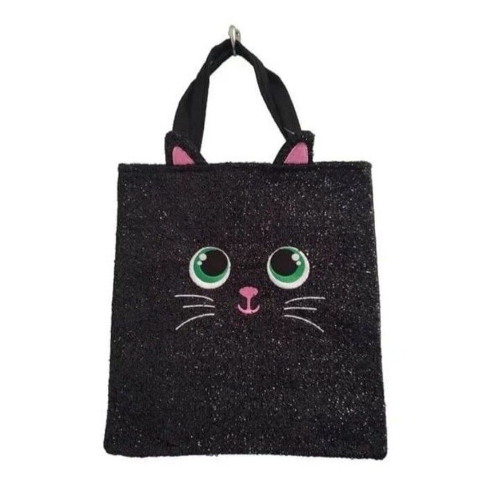 Kitty Cat Feline Silly Face Tote Book Bag Pocketbook Purse Multicolor Age 3+ New